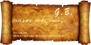 Gutjahr Brútusz névjegykártya